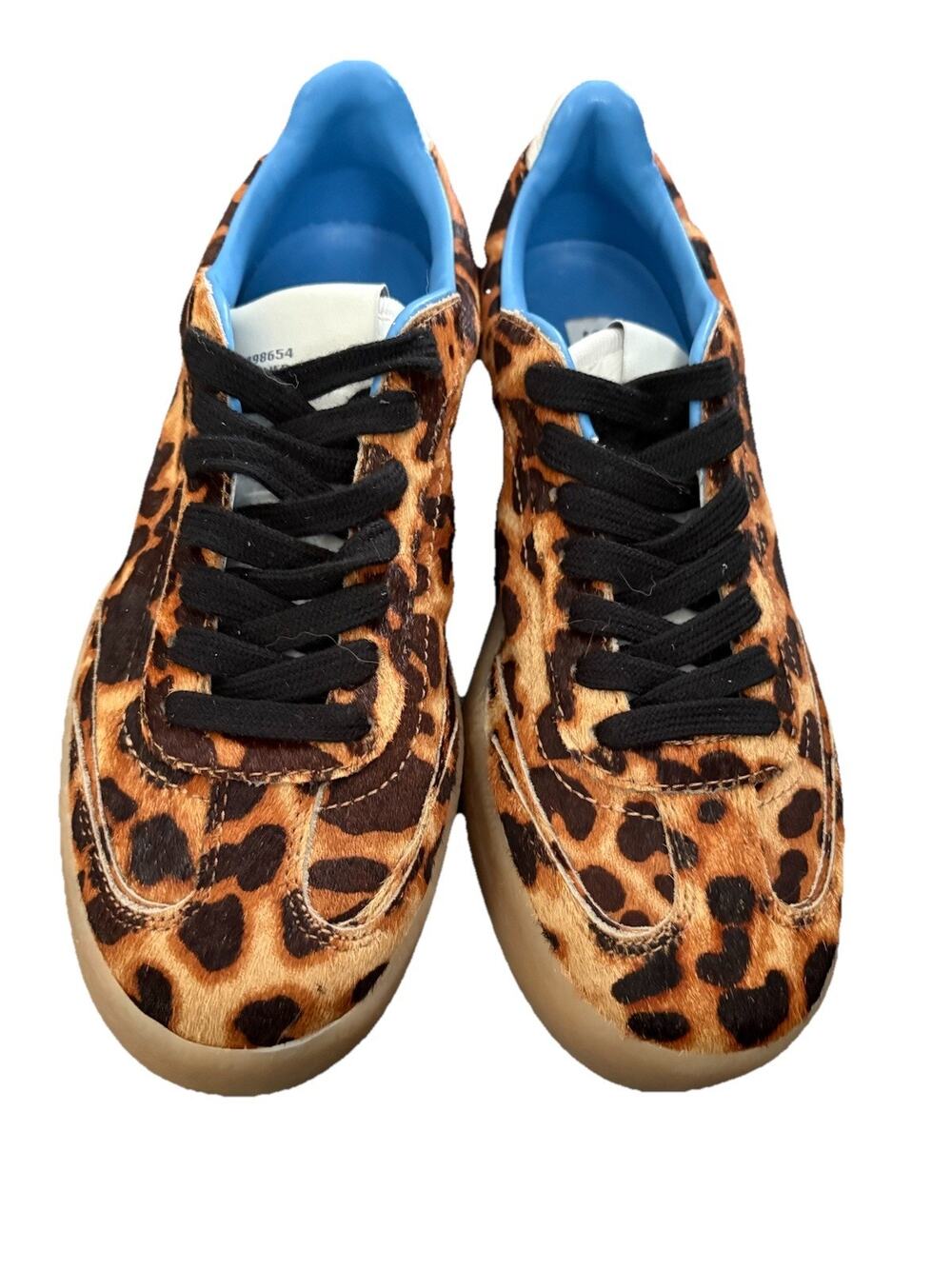 NWOB Steve Madden “Tux-L” Women's Leopard Print Fur Lace-Up Low Top Sneakers 7M